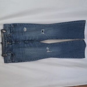 American Eagle Outfitters Blue Distressed Women's Jeans Artist Sz 10 Inseam 29.5